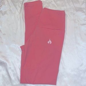 RYDERWEAR PINK FULL LENGTH HIGH WAISTED SPORTS LEGGINGS SIZE XS